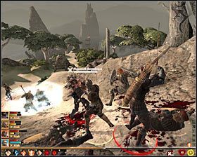 Od razu po wyjściu na powierzchnię zmuszony zostaniesz do stoczenia nowej bitwy - Przysługa w kwestii prochu (1) | Questy główne - Akt 2 | Solucja Dragon Age II - Dragon Age II - poradnik do gry