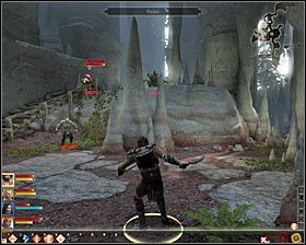 Po wyeliminowaniu wszystkich wrogów rozejrzyj się po okolicy za cennymi przedmiotami i skorzystaj z przejścia (M28, 7) prowadzącego do lokacji [Okaleczone Wybrzeże - Jaskinia Tal Vashoth] #1 (M39, 1) - Obietnica prochu strzelniczego | Questy główne - Akt 1 | Solucja Dragon Age II - Dragon Age II - poradnik do gry