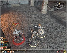 Absolutny priorytet w trakcie tej bitwy to szybkie pozbycie się żołnierza egzekutora #1 - Syn marnotrawny (1) | Questy główne - Akt 1 | Solucja Dragon Age II - Dragon Age II - poradnik do gry