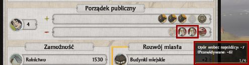 Po otwarciu karty prowincji będziemy mogli zobaczyć jak duże jest niezadowolenie związane z oporem wobec najeźdźcy (będzie to stopniowo spadać) - Podbój prowincji w Total War SHOGUN 2 | Polityka i wojsko - Total War: SHOGUN 2 - poradnik do gry