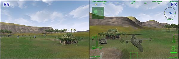 Zacznijmy od końca, czyli od widoku włączanego klawiszem F5 - Poradnik do gry - Podstawy - Podstawy pilotażu | Comanche 4 - Comanche 4 - poradnik do gry