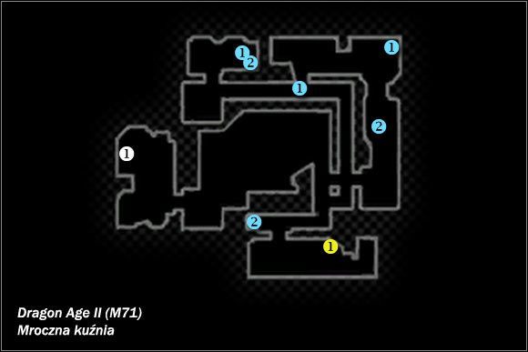 Typ lokacji: zamknięta - M70; M71- Kryjówka sir Varnella i Mroczna kuźnia | Mapy świata w Dragon Age II - Dragon Age II - poradnik do gry