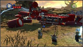 Użyj mocy Jedi, aby wydostać spod zniszczonego pojazdu z prawej Dowódcę Bly [1] - Hrabia Dooku (3) | Tryb fabularny | LEGO Star Wars III The Clone Wars - LEGO Star Wars III: The Clone Wars - poradnik do gry