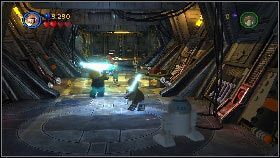 W ten sposób stworzysz na elektrycznych torach kładkę, po której przejdź w lewo [1] - Generał Grievous (3) | Tryb fabularny | LEGO Star Wars III The Clone Wars - LEGO Star Wars III: The Clone Wars - poradnik do gry