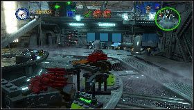 Wejdź do korytarza i przy pomocy bazook zniszcz pojemnik znajdujący się na górze przed bramą - Generał Grievous (6) | Tryb fabularny | LEGO Star Wars III The Clone Wars - LEGO Star Wars III: The Clone Wars - poradnik do gry