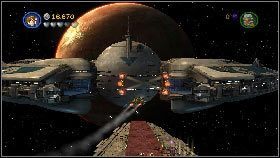 Udaj się na sam szczyt mostka kapitańskiego i przełącz dźwignię z lewej [1] - Asajj Ventress (4) | Tryb fabularny | LEGO Star Wars III The Clone Wars - LEGO Star Wars III: The Clone Wars - poradnik do gry