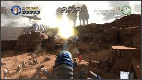 W kolejnej lokacji podejdź do któregoś działa i atakuj je tak długo [1], aż opuści je załoga - Asajj Ventress (5) | Tryb fabularny | LEGO Star Wars III The Clone Wars - LEGO Star Wars III: The Clone Wars - poradnik do gry