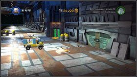 Ponownie sterując postacią z ładunkami wybuchowymi, skieruj się do hangaru [M2 - Statek Separatystów | Czerwone i złote klocki - LEGO Star Wars III: The Clone Wars - poradnik do gry