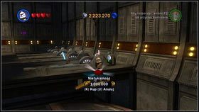 Wybierz dowolną postać klona i udaj się nią do pojazdu stojącego na środku hangaru [M2 - Statek Separatystów | Czerwone i złote klocki - LEGO Star Wars III: The Clone Wars - poradnik do gry