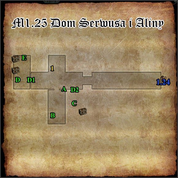 1 - M1.24; M1.25 - Wronie Gniazdo, oraz Dom Serwusa i Aliny | Mapy - Divinity II: Flames of Vengeance - poradnik do gry