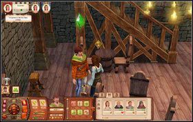 Weź napitek - bierzemy go z beczki, jeśli nie ma w niej napoju to warzymy go - Arcydzieło Kultury | Misje w The Sims Średniowiecze - The Sims: Średniowiecze - poradnik do gry