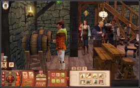 Na początku zadania będziemy musieli powitać gości i osoby towarzyszące, [1] a później podać jednej z nich napitek - Awans Dramatopisarza | Misje w The Sims Średniowiecze - The Sims: Średniowiecze - poradnik do gry