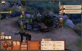 Później udajemy się do centrum miasta (wybieramy opcję z ikonką studni) - Dzień Bibelotów | Misje w The Sims Średniowiecze - The Sims: Średniowiecze - poradnik do gry