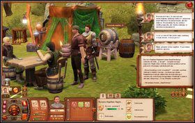 Na początku będziemy mogli wybrać do kogo się zwrócić z zapytaniem - wybór nie ma większego znaczenia dla fabuły - Łowy dla nagrody- Dziki Dzik | Misje w The Sims Średniowiecze - The Sims: Średniowiecze - poradnik do gry