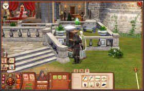 Król zajmie się pisaniem przy Stole Skryby, [1] a Szpieg obserwacją gościa - Małżeństwo Polityczne | Misje w The Sims Średniowiecze - The Sims: Średniowiecze - poradnik do gry