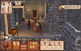 Na początku musimy zwerbować ochotników - mogą to być dowolni Simowie (nie wszyscy będą zgadzać się na prośbę, żeby ich przekonać będziemy musieli poprawić relacje) - Pierwsze Kroki; Plaga Wiewiórek | Misje w The Sims Średniowiecze - The Sims: Średniowiecze - poradnik do gry