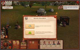 Po odebraniu rozkazów udajemy się na Rynek i rozmawiamy z dysydentami - szukamy opcji rozmawiaj o stanie królestwa z menu interakcji przyjazne - Rewolta Wieśniaków | Misje w The Sims Średniowiecze - The Sims: Średniowiecze - poradnik do gry