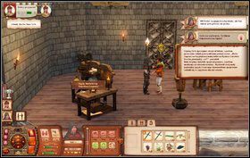 Po wizycie u smoka bard napisze poemat o bestii - na temat miłosny lub finansowy (w zależności od wyboru będziemy musieli użyć innej inspiracji) - Smok z Miasta... (1) | Misje w The Sims Średniowiecze - The Sims: Średniowiecze - poradnik do gry