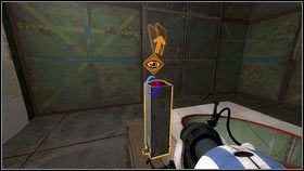 Gdy grubsza maszyna rozpędzi się i wbiegnie do granatowej dziury, zostanie wyrzucona w powietrze [1] - Rozdział 5 - Żele mobilności (4) | Tryb współpracy Portal 2 - Portal 2 - poradnik do gry