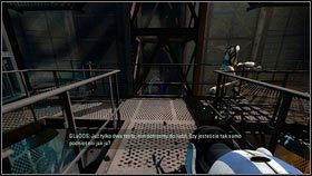 Jego towarzysz musi przenieść się na pomarańczowy rozbieg i czekać na kolejne dziury [1] - Rozdział 5 - Żele mobilności (3) | Tryb współpracy Portal 2 - Portal 2 - poradnik do gry