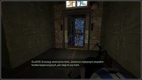 Po zejściu z czerwonego kwadratu winda wjedzie na górę - Rozdział 5 - Żele mobilności (1) | Tryb współpracy Portal 2 - Portal 2 - poradnik do gry