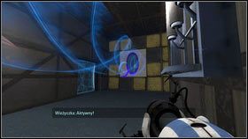 W kolejnym pomieszczeniu niech oba roboty podejdą do zniszczonej ściany po lewej - Rozdział 4 - Świetlna bariera (3) | Tryb współpracy Portal 2 - Portal 2 - poradnik do gry