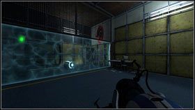 Metalowy chodnik prowadzi do pomieszczenia z laserem i niebieską barierą [1] - Rozdział 3 - Świetlna bariera (4) | Tryb współpracy Portal 2 - Portal 2 - poradnik do gry