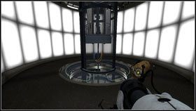 Po chwili otworzy się właz na suficie i zjedzie mała platforma [1] - Rozdział 7 - Ponowne spotkanie (5) | Opis przejścia Portal 2 - Portal 2 - poradnik do gry