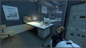 Drugi umieść po drugiej stronie korytarza z tłokami [1] - Rozdział 7 - Ponowne spotkanie (3) | Opis przejścia Portal 2 - Portal 2 - poradnik do gry