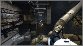 Dostaniesz się w ten sposób na platformę u góry [1] - Rozdział 7 - Ponowne spotkanie (2) | Opis przejścia Portal 2 - Portal 2 - poradnik do gry