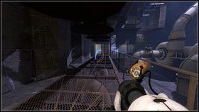 Po lewej będzie bariera, przez którą musisz przejść [1] - Rozdział 7 - Ponowne spotkanie (2) | Opis przejścia Portal 2 - Portal 2 - poradnik do gry