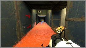 Przejdź na drugą stronę, wciśnij guzik, a następnie stwórz niebieski portal w punkcie zrzutu [1] - Rozdział 7 - Ponowne spotkanie (1) | Opis przejścia Portal 2 - Portal 2 - poradnik do gry