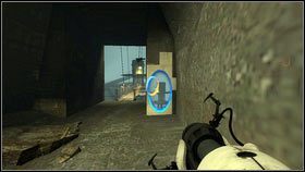 Po dojechaniu na miejsce, obróć się w lewo i postaw pierwszy portal po drugiej stronie przepaści [1] - Rozdział 6 - Upadek (5) | Opis przejścia Portal 2 - Portal 2 - poradnik do gry