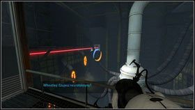 Po lewej stronie będą się co jakiś czas pojawiał biały panel [1] - Rozdział 5 - Ucieczka (2) | Opis przejścia Portal 2 - Portal 2 - poradnik do gry