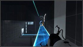 Po drugiej stronie umieszczono czerwony przycisk [1] - Rozdział 4 - Niespodzianka (2) | Opis przejścia Portal 2 - Portal 2 - poradnik do gry