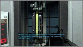 Gdy tak się stanie, postaw niebieski portal na ścianie na lewo od drzwi [1] - Rozdział 4 - Niespodzianka (1) | Opis przejścia Portal 2 - Portal 2 - poradnik do gry