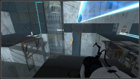 Ustaw na nim skrzynkę [1], a następnie stwórz niebieski portal na dole [2] - Rozdział 3 - Powrót (2) | Opis przejścia Portal 2 - Portal 2 - poradnik do gry