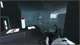 Użyj go i stań przy ścianie, żeby uniknąć nadlatujących śmieci [1] - Rozdział 2 - Zimny start (2) | Opis przejścia Portal 2 - Portal 2 - poradnik do gry