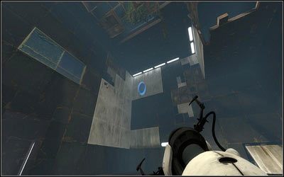 Zanim je podniesiesz, zrób dziurę na białej ścianie w lewym rogu lokacji [2] - Rozdział 1 - Komunikat (3) | Opis przejścia Portal 2 - Portal 2 - poradnik do gry