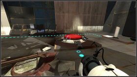 Żeby dostać się na drugą stronę, stwórz drugą dziurę na posadce [1] - Rozdział 1 - Komunikat (3) | Opis przejścia Portal 2 - Portal 2 - poradnik do gry