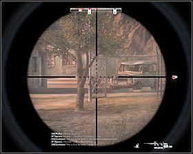 Koszary znajdują się na północny-wschód stąd i nie radzę pozostawać na głównej drodze, bo można byłoby w ten sposób łatwo wystawiać się na ostrzał przeciwnika - Misja 9 - Vantage Point (1) - Opis przejścia gry - Operation Flashpoint: Red River - poradnik do gry