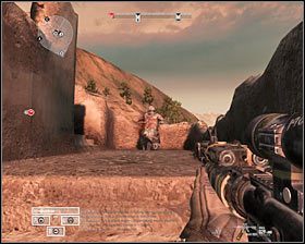 Przy drodze prowadzącej do kolejnego posterunku znajduje się pojedynczy zniszczony dom i nawet jeżeli preferujesz walkę z dystansu, to warto poświęcić chwilę na zaplanowanie ataku od północy #1 - Misja 9 - Vantage Point (1) - Opis przejścia gry - Operation Flashpoint: Red River - poradnik do gry