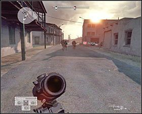 Kontynuuj prowadzenie walk do momentu otrzymania rozkazu o konieczności wycofania się do głównej części wioski - Misja 7 - Line in the Sand (2) - Opis przejścia gry - Operation Flashpoint: Red River - poradnik do gry