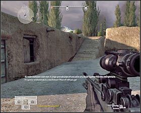 Zdecydowanie nie polecam ataku na wioskę od strony głównej drogi, bo wystawiłbyś się na ataki przeciwników, wliczając także osobników z wyrzutniami rakiet - Misja 7 - Line in the Sand (1) - Opis przejścia gry - Operation Flashpoint: Red River - poradnik do gry