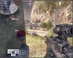 Przystąp do zabezpieczania wioski, uważając na przeciwników wybiegających z budynków #1 i skrywających się wewnątrz nich - Misja 3 - The Human Terrain (2) - Opis przejścia gry - Operation Flashpoint: Red River - poradnik do gry