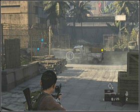 Będąc na szczycie [Intel #2], skieruj się w stronę oszklonego zejścia na ulicę, a następnie skieruj się przed siebie, wypuszczając niebieskich przodem - Animus | Opis przejścia SOCOM Polskie Siły Specjalne - SOCOM: Polskie Siły Specjalne - poradnik do gry