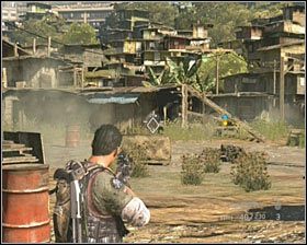 Gdy wszyscy zginą przejdź przez zabudowania w stronę miejsca, gdzie na poprzednim etapie stał zaparkowany samochód Razada - Means to an End | Opis przejścia SOCOM Polskie Siły Specjalne - SOCOM: Polskie Siły Specjalne - poradnik do gry