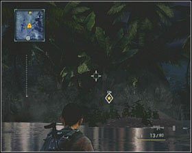 Pokonaj zbiornik wodny i skieruj się do ostatniego punktu kontrolnego na skraju buszu - Safehouse | Opis przejścia SOCOM Polskie Siły Specjalne - SOCOM: Polskie Siły Specjalne - poradnik do gry