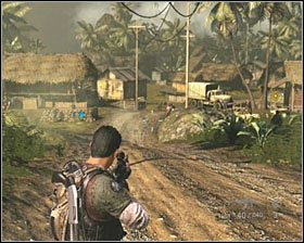 Gdy wszyscy zginą przejdź drogą na jej szczyt i skieruj się w stronę kolejnych zabudowań [Intel #2] - Rendezvous | Opis przejścia SOCOM Polskie Siły Specjalne - SOCOM: Polskie Siły Specjalne - poradnik do gry