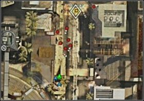 Zostaniesz tam zaatakowany przez sporą liczbę oponentów (czerwone punkty na mapie) - First Strike | Opis przejścia SOCOM Polskie Siły Specjalne - SOCOM: Polskie Siły Specjalne - poradnik do gry